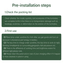 Pre-installation steps for fairy lights on a white background