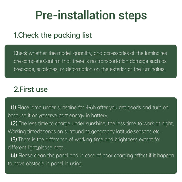 Pre-installation steps for fairy lights on a white background