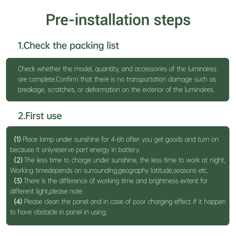 Pre-installation steps for fairy lights on a white background