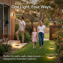 PT0608 Square In-Ground Solar Light 4-in-1 versatile mount wall light post light step light ground insert Australian outdoor