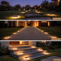 Lumterra Square Solar Ground Lights Outdoor PT0608 (4 pieces)| IP65 Waterproof