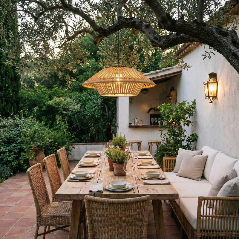 Solar Handwoven Ceiling Light - HAIKU Bamboo Ambient Light PT0902