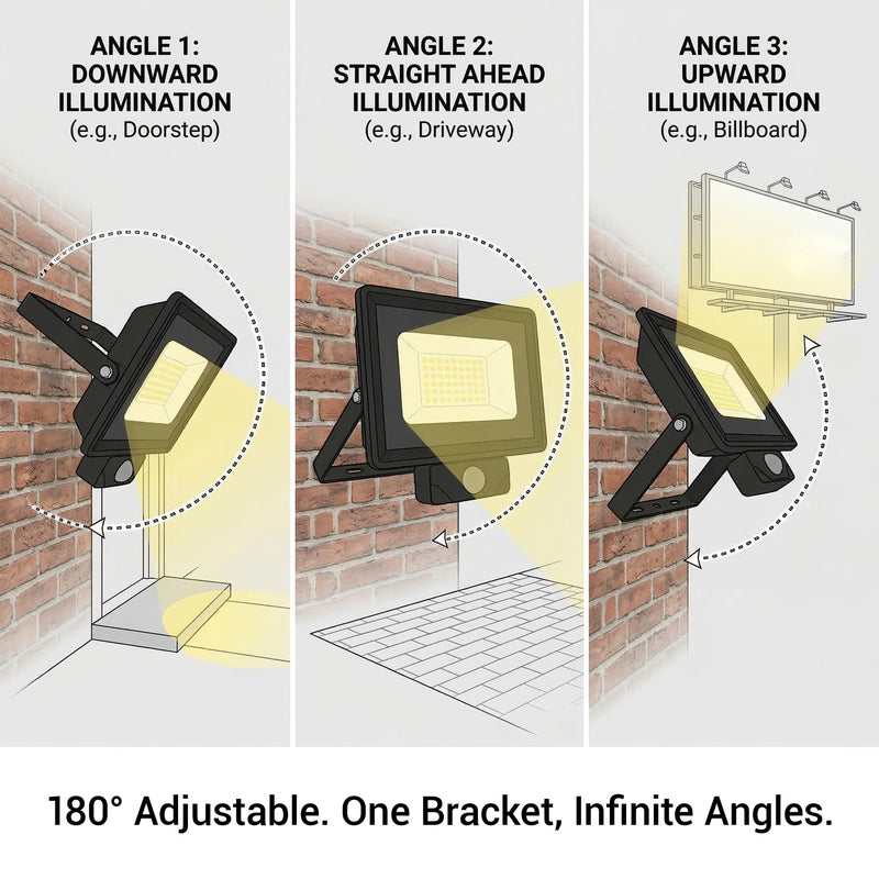 Vilo Motion Sensor Floodlight E023EIS | LUMILEDS | 10m PIR | IP65 Weatherproof