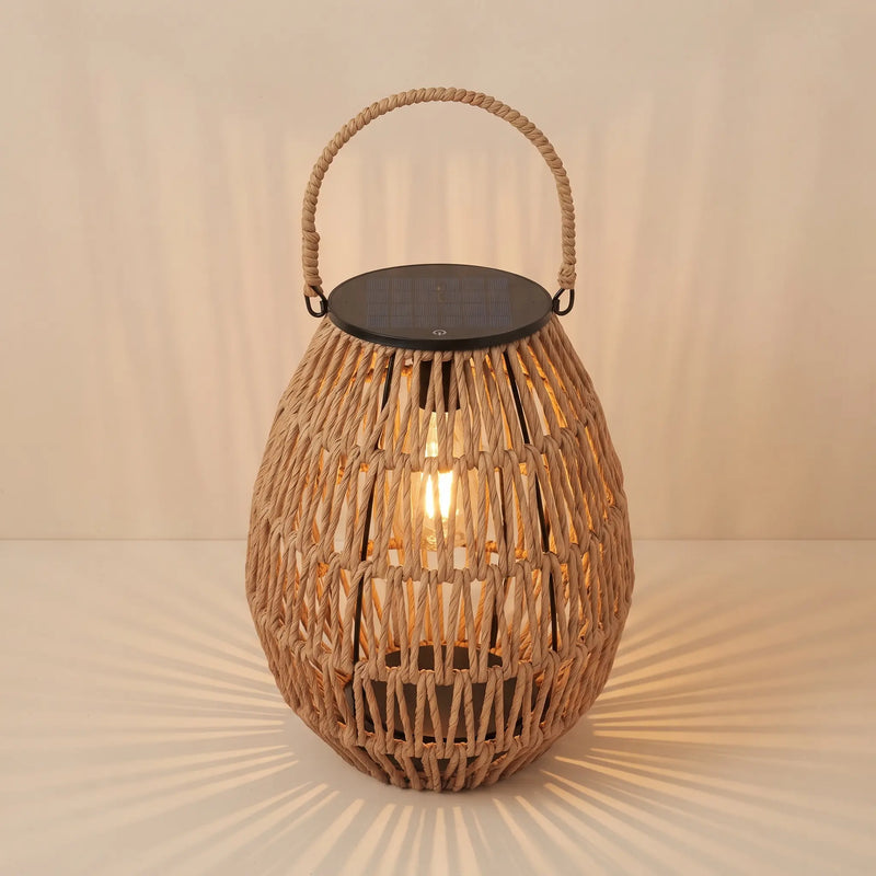 Haiku Solar Rattan Pathway Light, Dual Charging