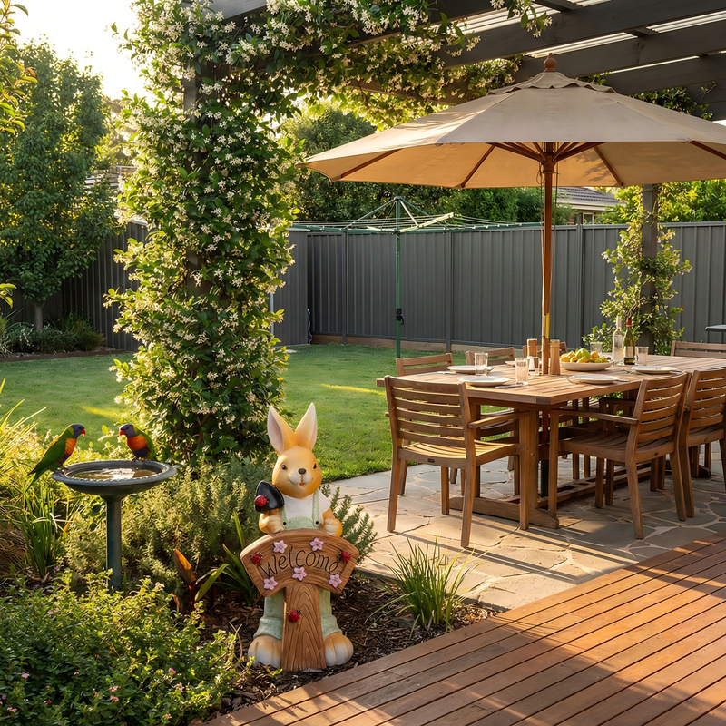 Solar Rabbit Ornament – Garden & Courtyard Decoration PT0612