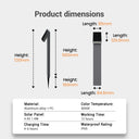 Product dimensions diagram for the Rivix PT0723 solar bollard light showing two installation configurations: ground spike version at 720mm total height (560mm above ground, 160mm spike), and screw-mount version at 85mm wide with a 129.9mm solar head and 84.6mm base width. Specifications table lists aluminum alloy and PC construction, 4.4V 1.4W solar panel, 4–6 hour charge time, 3000K colour temperature, 12-hour working time, and IP65 waterproof rating.