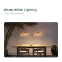 Solar Handwoven Ceiling Light displayed on a website, emphasizing warm white lighting for inviting interiors.

