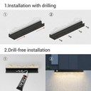 Two installation methods for solar security light: installation with drilling and drill-free installation for easy mounting