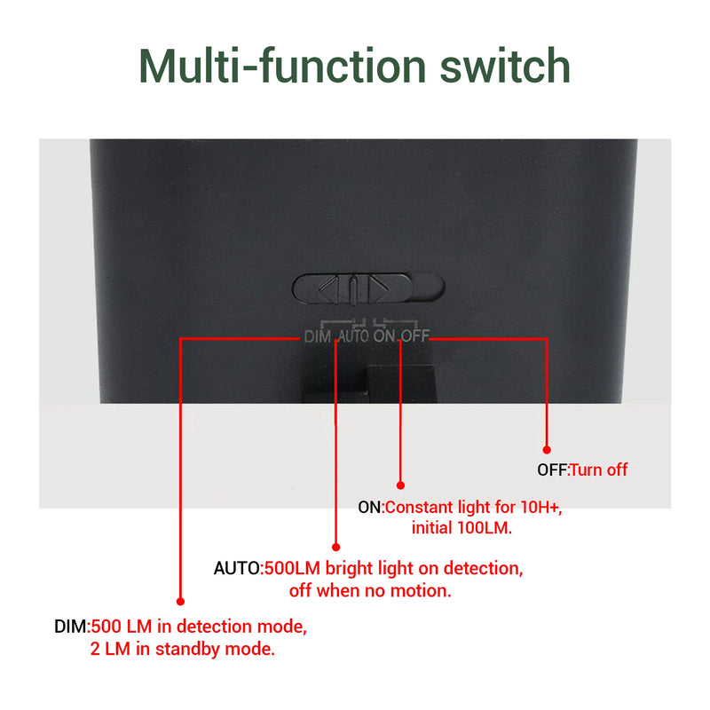solar spotlight with multi-function switch 