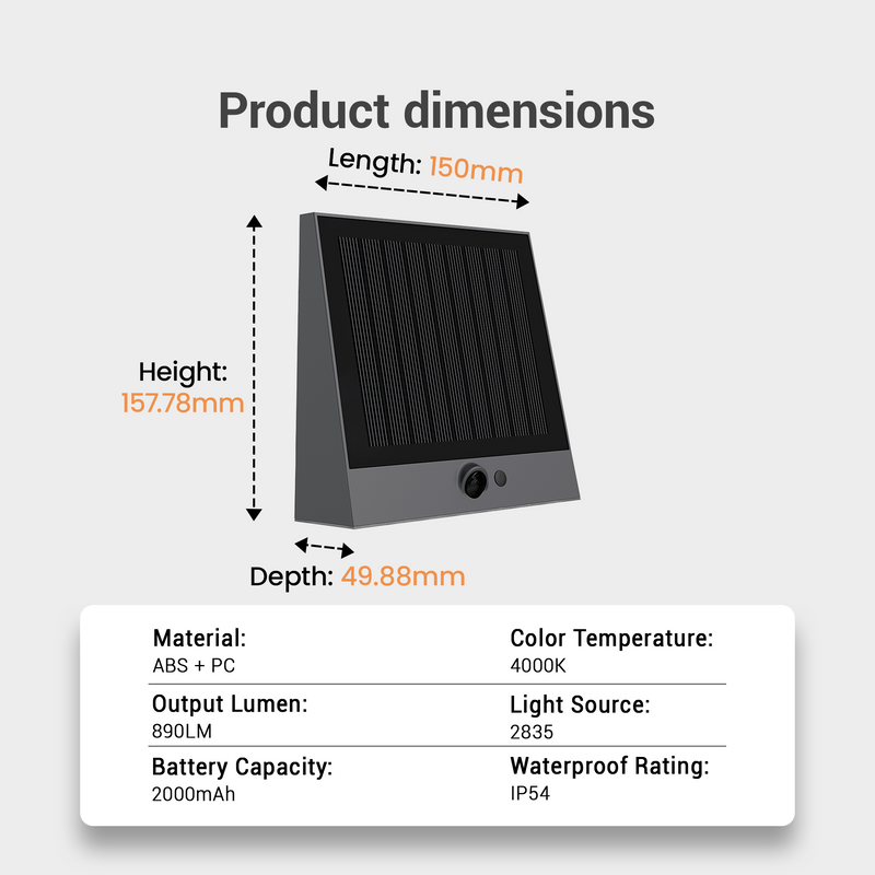 Taurus Solar Wall Step Light PT0713 | Dual Mount | LiFePO4