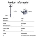 PT0609 Solar Mushroom Pathway Light product dimensions 715mm height 185mm cap 218mm stake solar panel 145x155mm aluminium PC 3000K IP65 7W