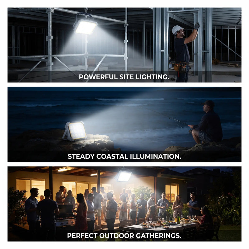 SolarFlex Pro 4-Panel Folding Flood Light — 2600LM, Dual Charge, IP65 | PT0615