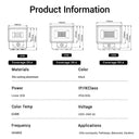 Outway motion sensor floodlight product specifications : 20W 30W 50W, IP65 & IK06, 6500K