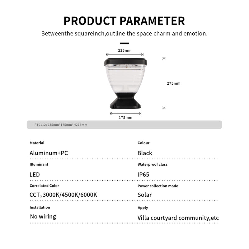 Outway Solar Pillar Light PT0112