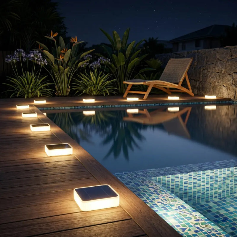 Lumterra Square Solar Ground Lights Outdoor PT0608 (4 pieces)| IP65 Waterproof