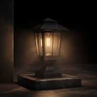 Heritage Solar Pillar Light, Victorian LED Filament