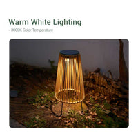 Solar Handwoven Garden Lawn Light - HAIKU Bamboo Garden Path Light PT0905