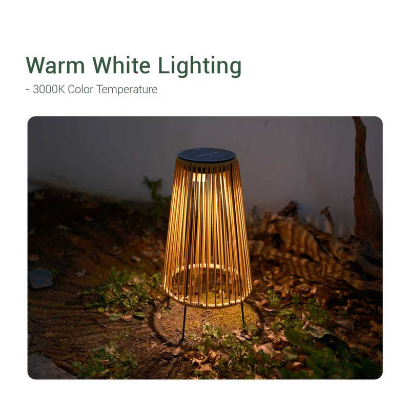 Solar Handwoven Garden Lawn Light - HAIKU Bamboo Garden Path Light PT0905
