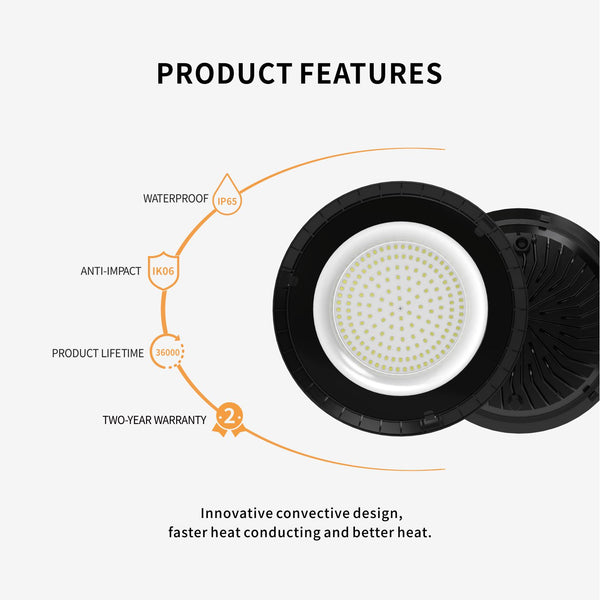 Anti-impact LED UFO high bay lights