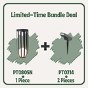 Cava Solar Floor Lamp With Table PT0805N [1-piece] + Gemini Solar Landscape Spotlight PT0714 [2-pieces]