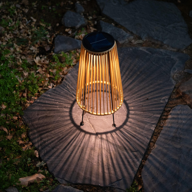 Solar Handwoven Garden Lawn Light - HAIKU Bamboo Garden Path Light PT0905