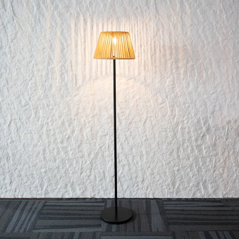 Solar Handwoven Bamboo Floor Lamp - HAIKU solar garden light PT0904