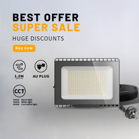 Tri-Color Waterproof LED Floodlight 120LM/W E027EI-50W-CCT