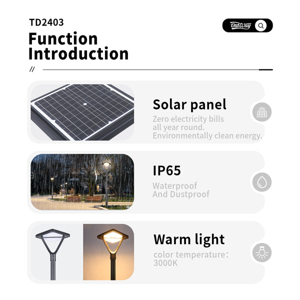 Garden solar light post