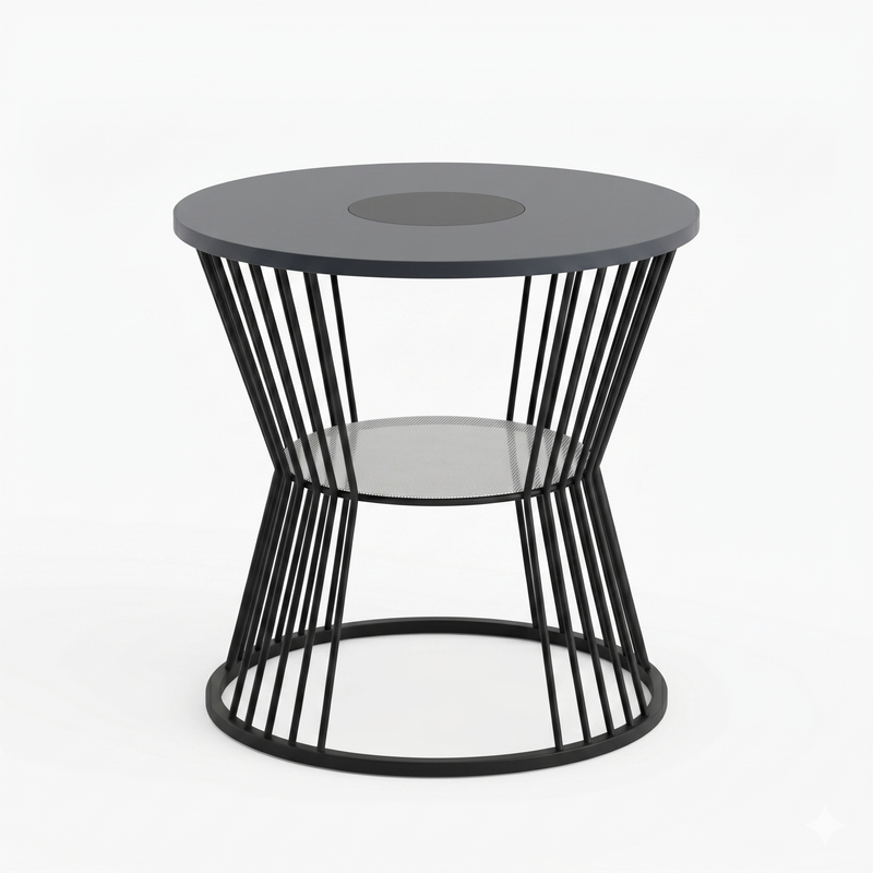 Hexagon Outdoor Furniture with Solar Lights PF003| 30H Glow | D270 Stool + D600 Table
