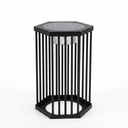 Hexagon Outdoor Furniture with Solar Lights PF003| 30H Glow | D270 Stool + D600 Table