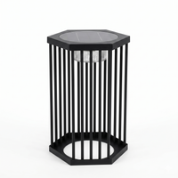 Hexagon Outdoor Furniture with Solar Lights PF003| 30H Glow | D270 Stool + D600 Table