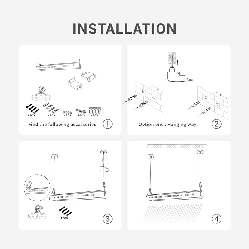 Waterproof Linear High Bay, 140LM/W, 6500K H018E-100W