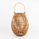 Solar lawn light with a handle on a white background