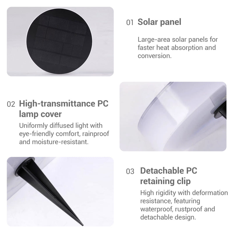 Weatherproof solar lamp for patios, decks, and driveways