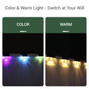 Solar-powered RGB step lights for outdoor use, 8x6.5cm size