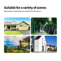 Motion-sensing solar led floodlight