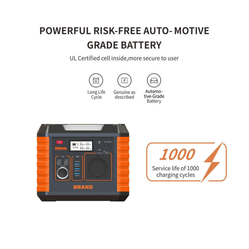 A TOTOYU portable automotive battery tester and charger shown on a white background with promotional text. The device has a black and orange rugged design, a digital display, and control buttons.