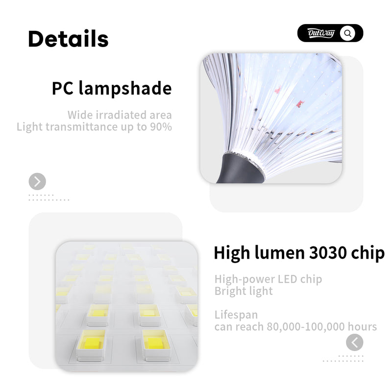 Outdoor solar lamp post lights