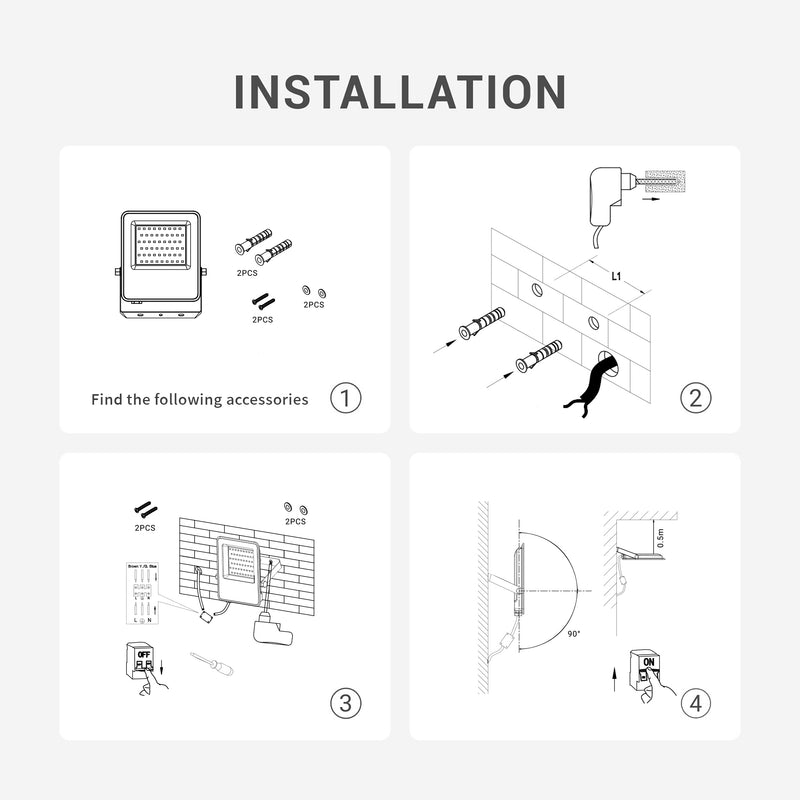 Outway E017EI Waterproof LED Floodlight  20w-200w