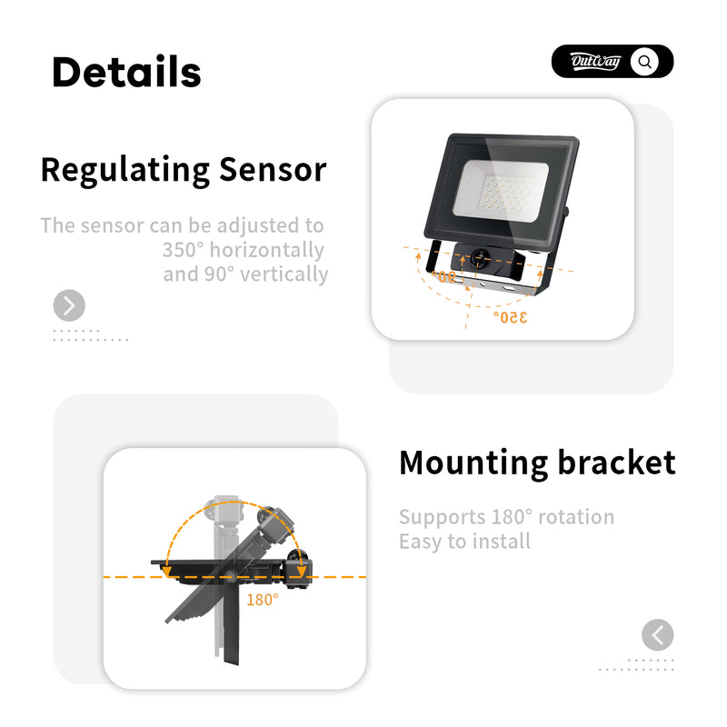 Vilo Motion Sensor Floodlight E023EIS-30W