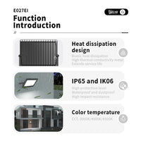 Voro Tri-Color Floodlight E027EI-150W-CCT