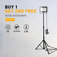 Outway Outdoor Work Light Adjustable Tripod Stand 100W LED Spotlight Flood Lights/1.55m Stand