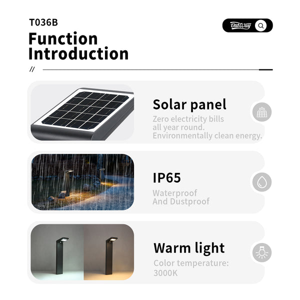 Outway T036B Solar Motion Sensor Garden Lights