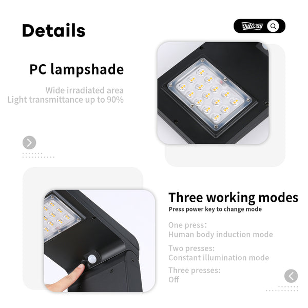Outway T036B Solar Motion Sensor Garden Lights