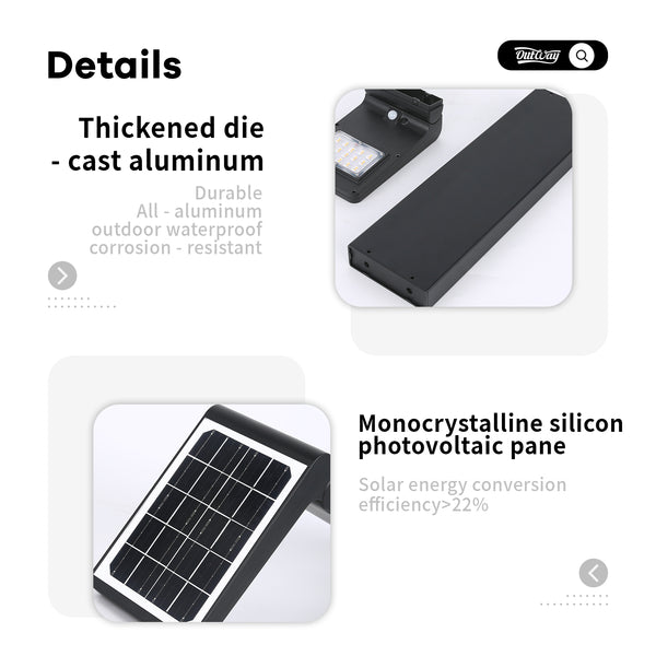 Outway T036B Solar Motion Sensor Garden Lights