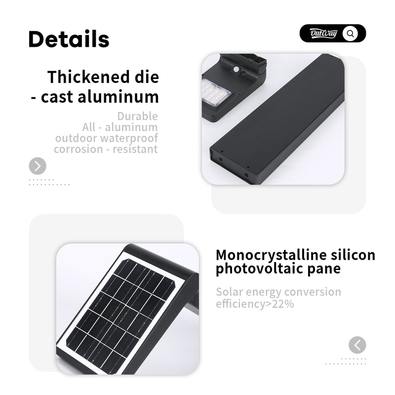 Outway T036B Solar Motion Sensor Garden Lights