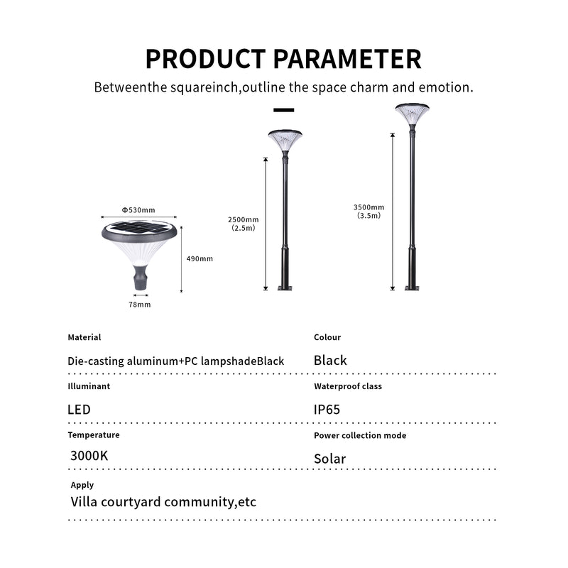 Outway TD003 Solar Garden Light | Pole Not Included