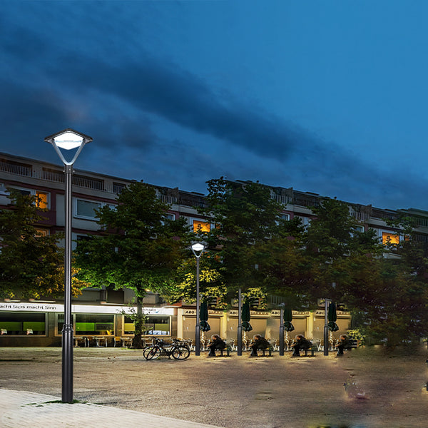 Motion sensor solar lights lamp post