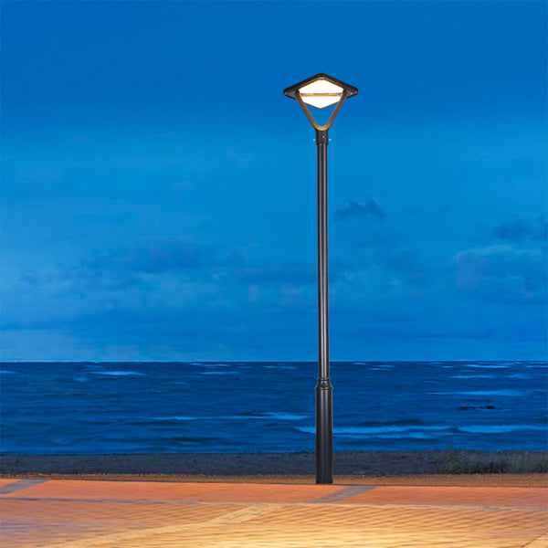 Solar motion sensor post light
