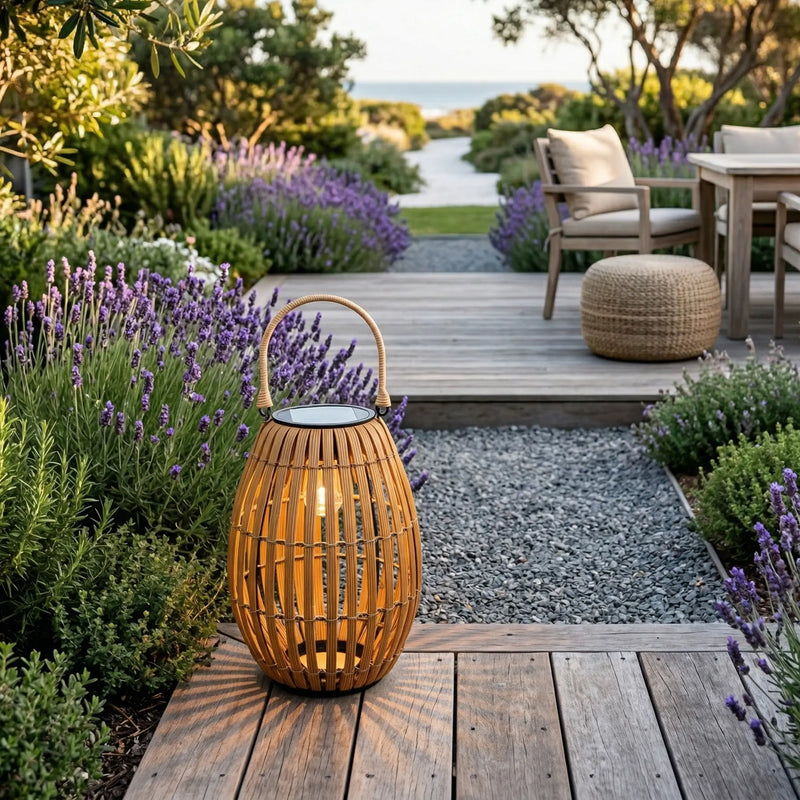 Solar Handwoven Garden Lawn Light - HAIKU Bamboo Garden Landscape Light PT0906